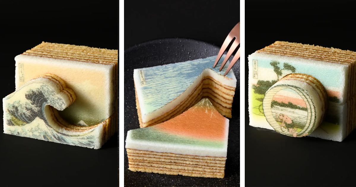 Japanese Bakery Reimagines Hokusai’s Iconic Art as Macarons Other Tasty Desserts