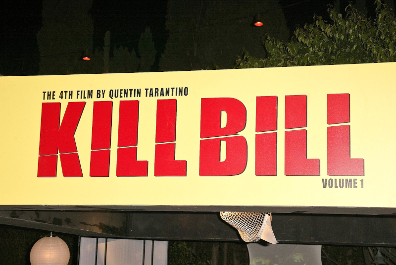 Sign at the "Kill Bill Vol. 1" Video Release Party