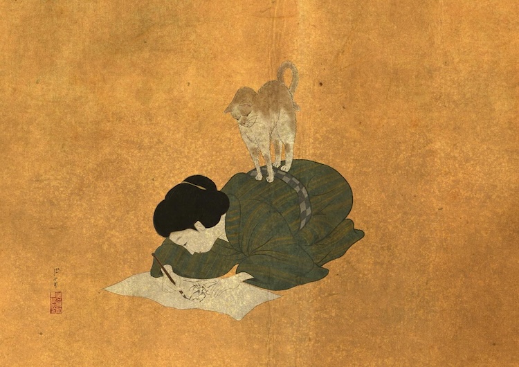 Nihonga-Style Cat Paintings by Poshichi