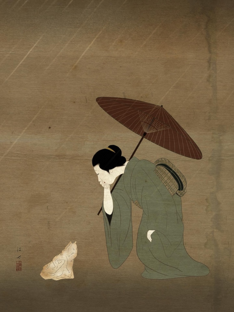 Nihonga-Style Cat Paintings by Poshichi