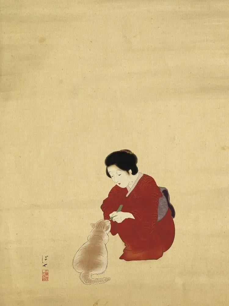 Nihonga-Style Cat Paintings by Poshichi