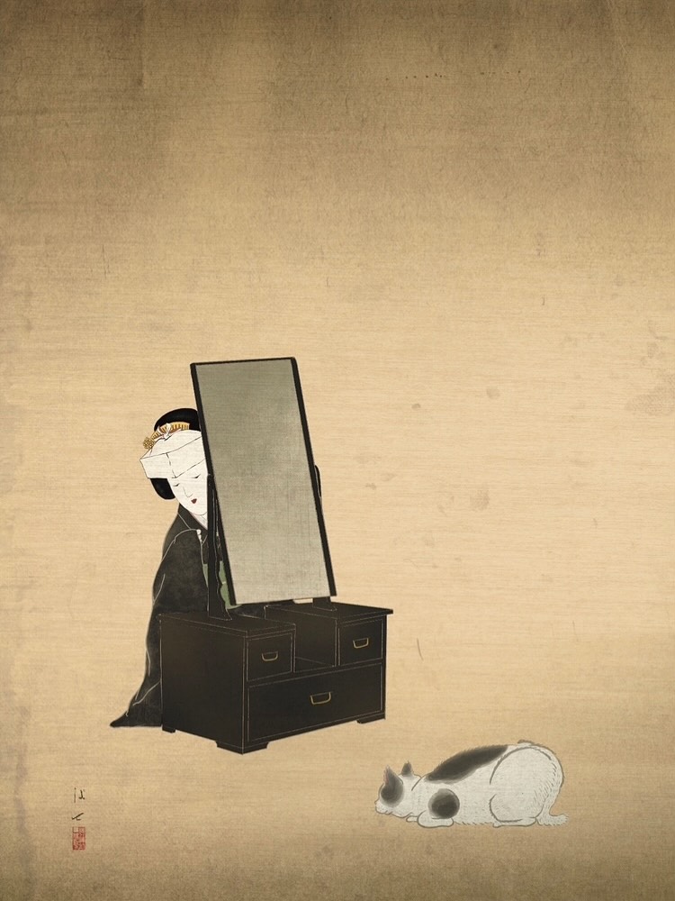 Nihonga-Style Cat Paintings by Poshichi