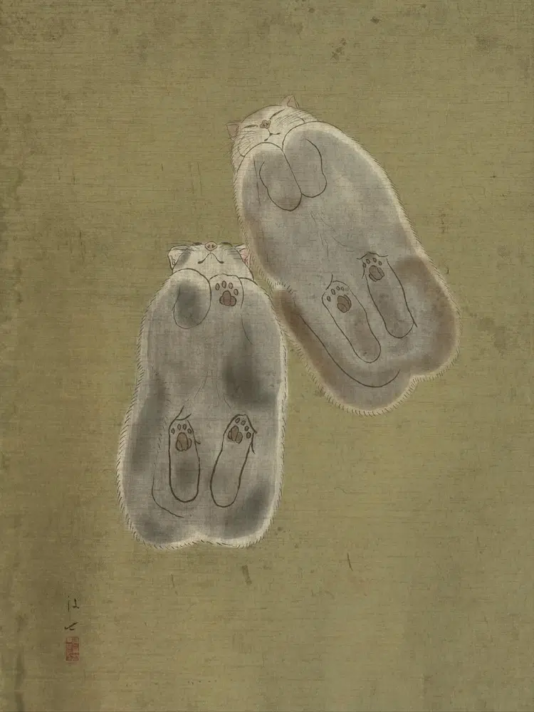 Nihonga-Style Cat Paintings by Poshichi