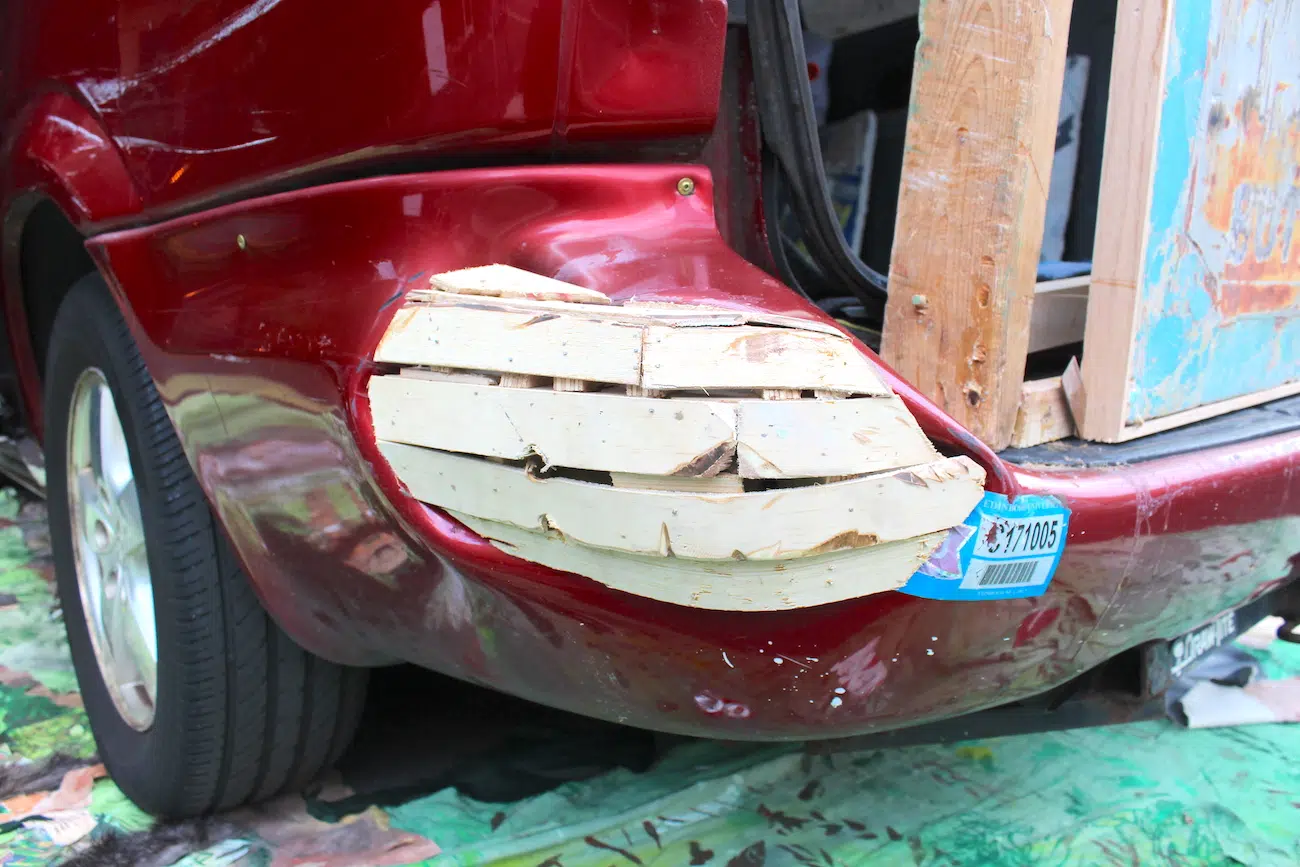 Detail of Bradley Milligan’s installation