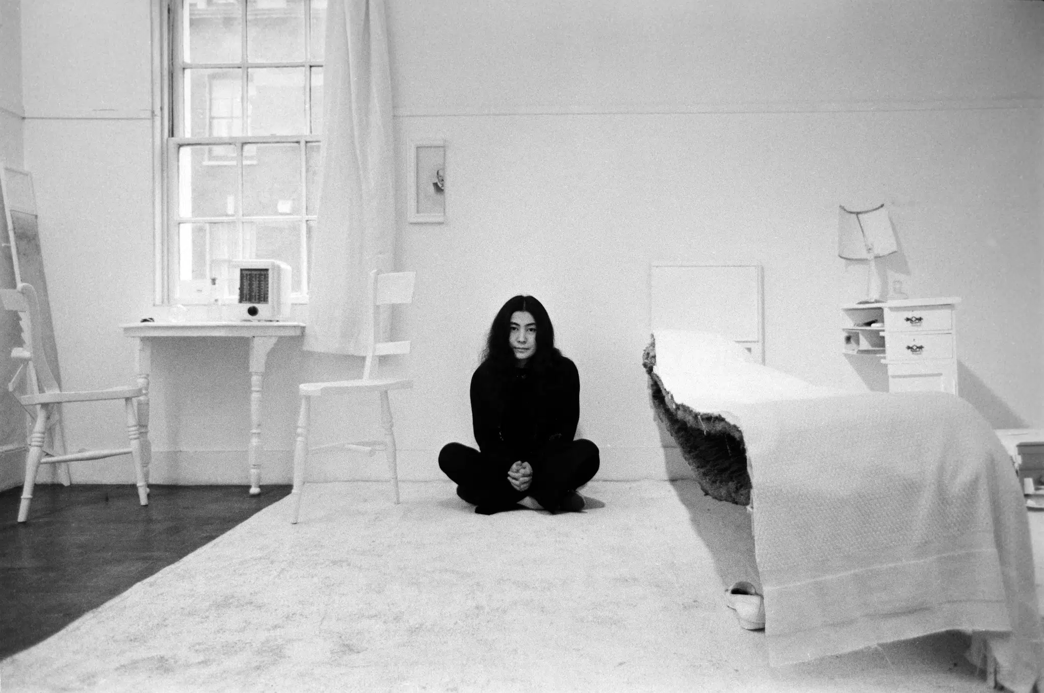 Yoko Ono with “Half-A-Room,” 1967. (Photo: Clay Perry)
