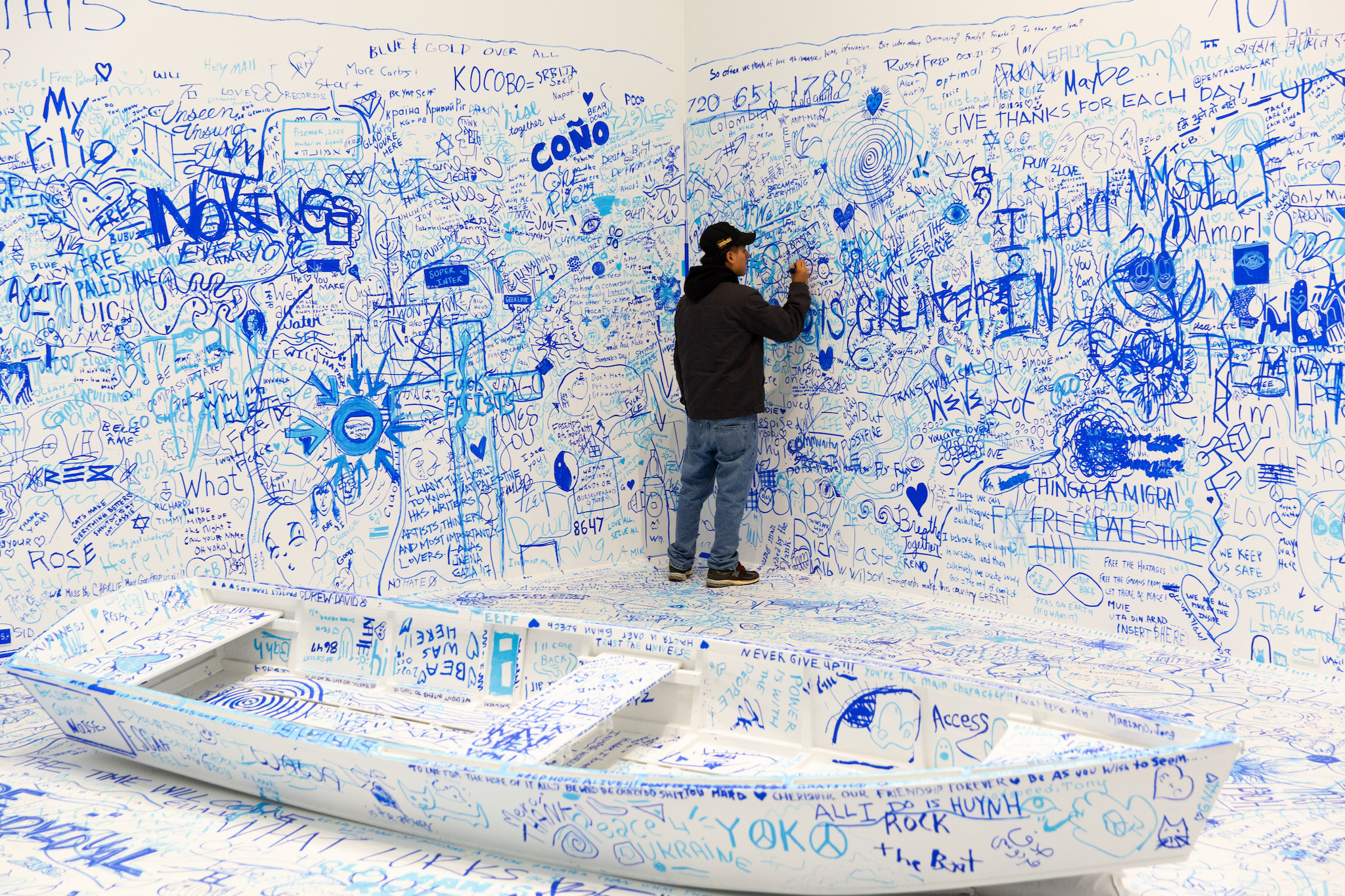 Installation view of “Yoko Ono: Music of the Mind,” at MCA Chicago. (Photo: Eugene Kim / My Modern Met)