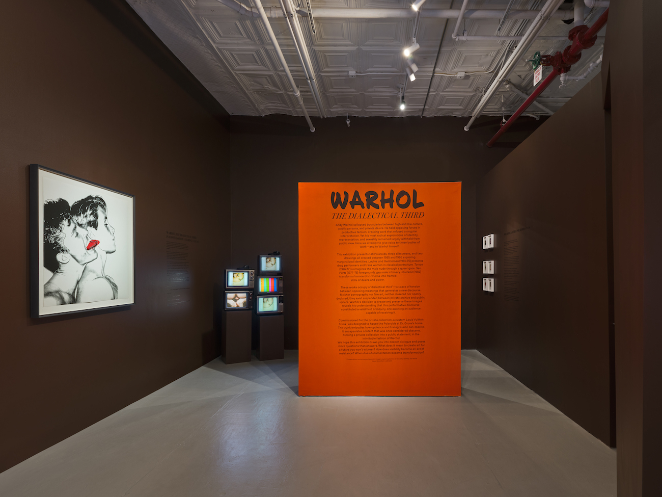 Installation view of “Andy Warhol: The Dialectical Third” at the Grove Foundation for the Arts in New York, NY, held Oct. 24–Nov. 15, 2025.