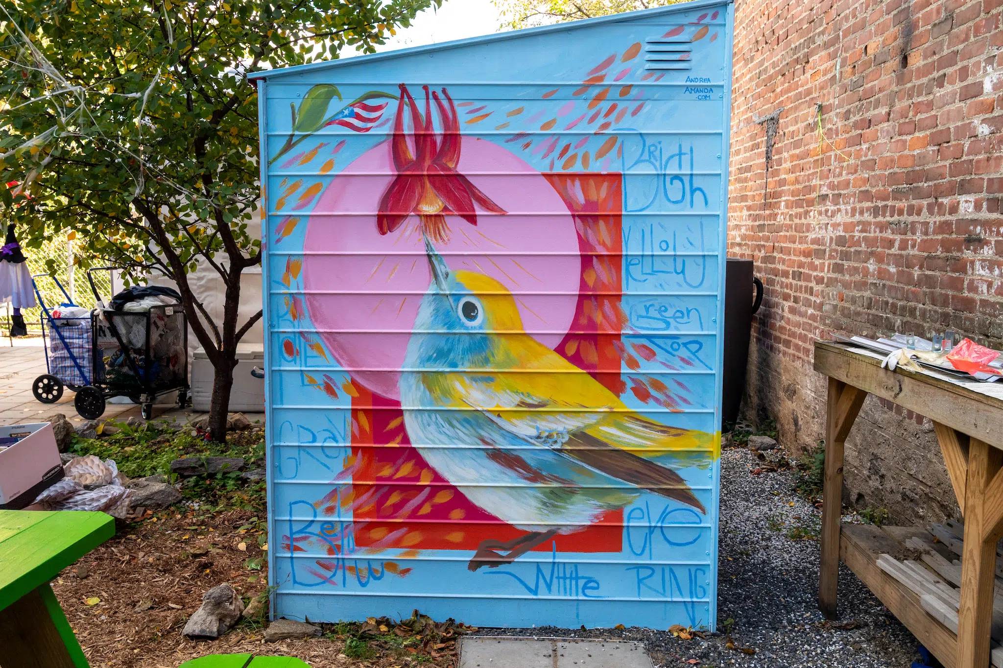 Mural by Andrea Amanda at Bronx Sunshine Garden in the Bronx. (Photo: Elena Dubas Ruiz)