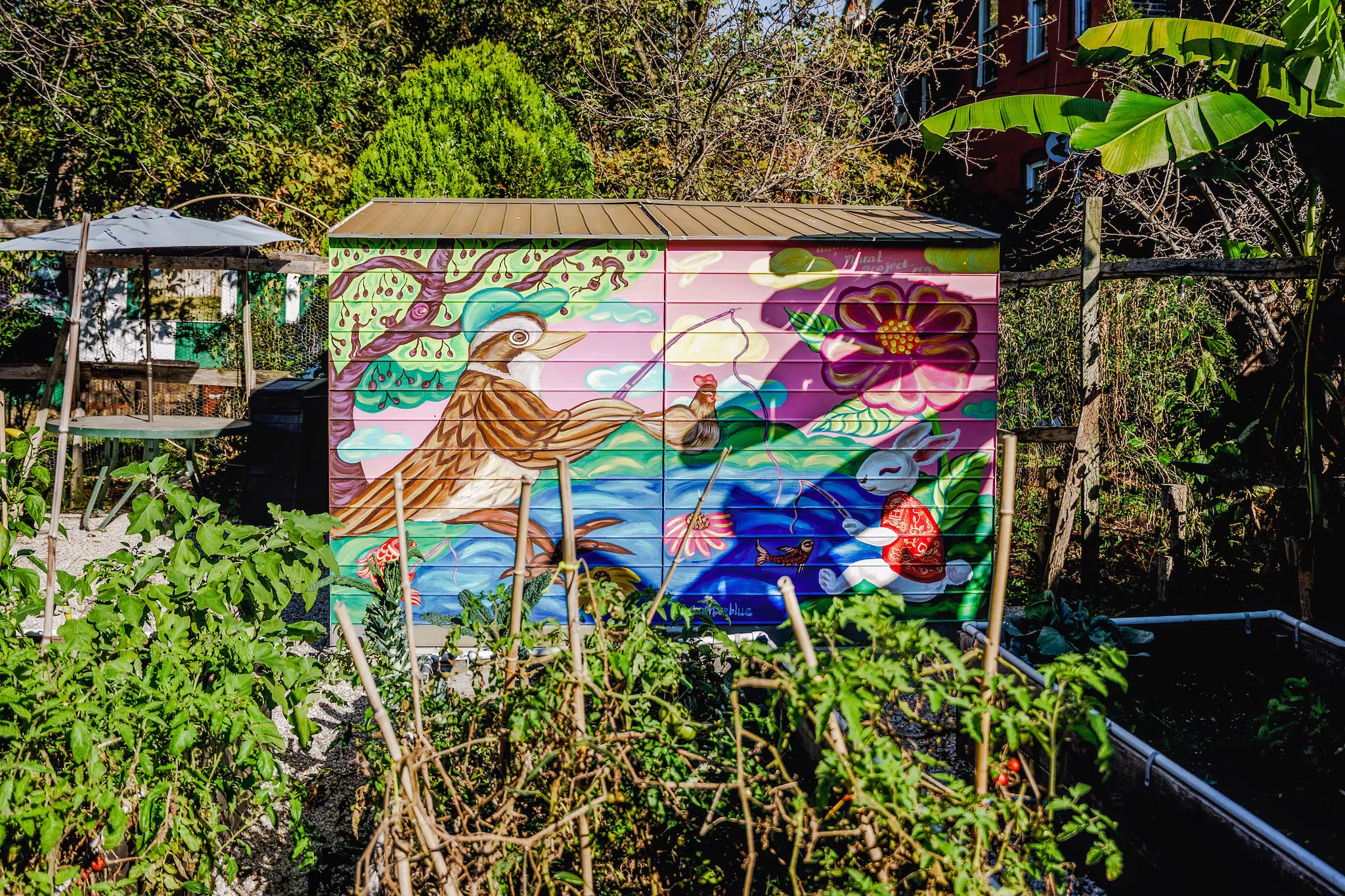 Mural by Peach Tao at Green Gems in Brooklyn. (Photo: Cynthia Liu)