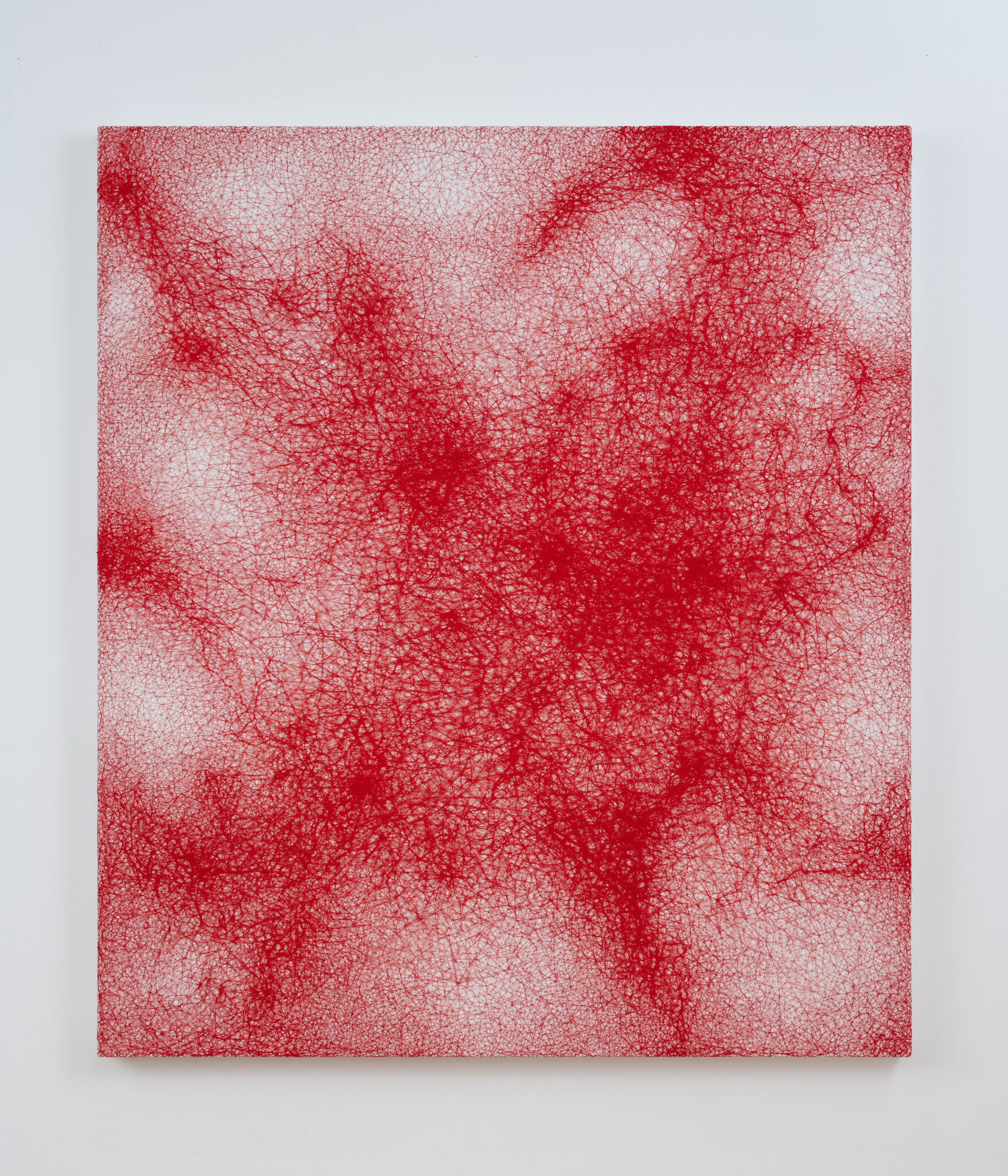 “Endless Line,” 2024. Thread on canvas. (Photo: Charles Roussel)