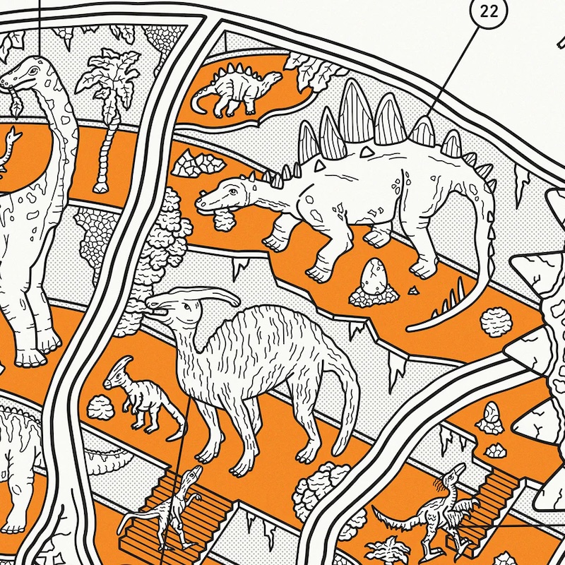 Educational Triceratops Print