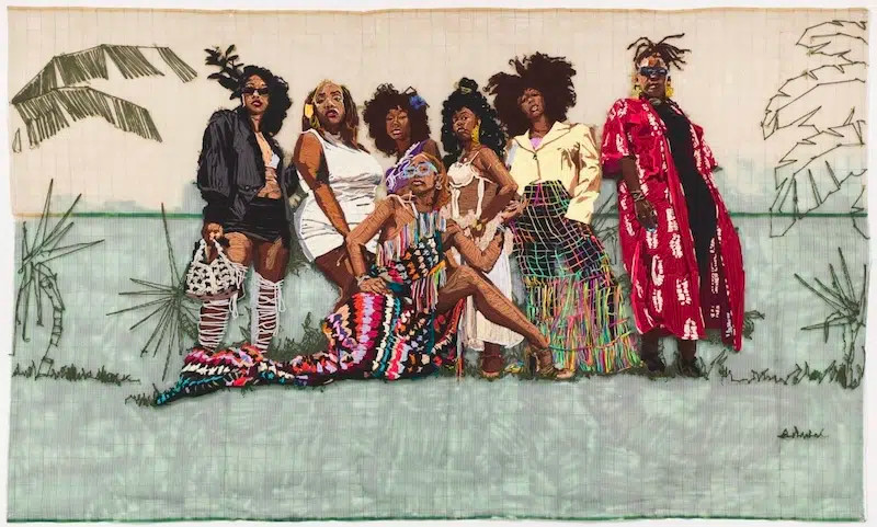 Fiber art portraits by Kandy G Lopez