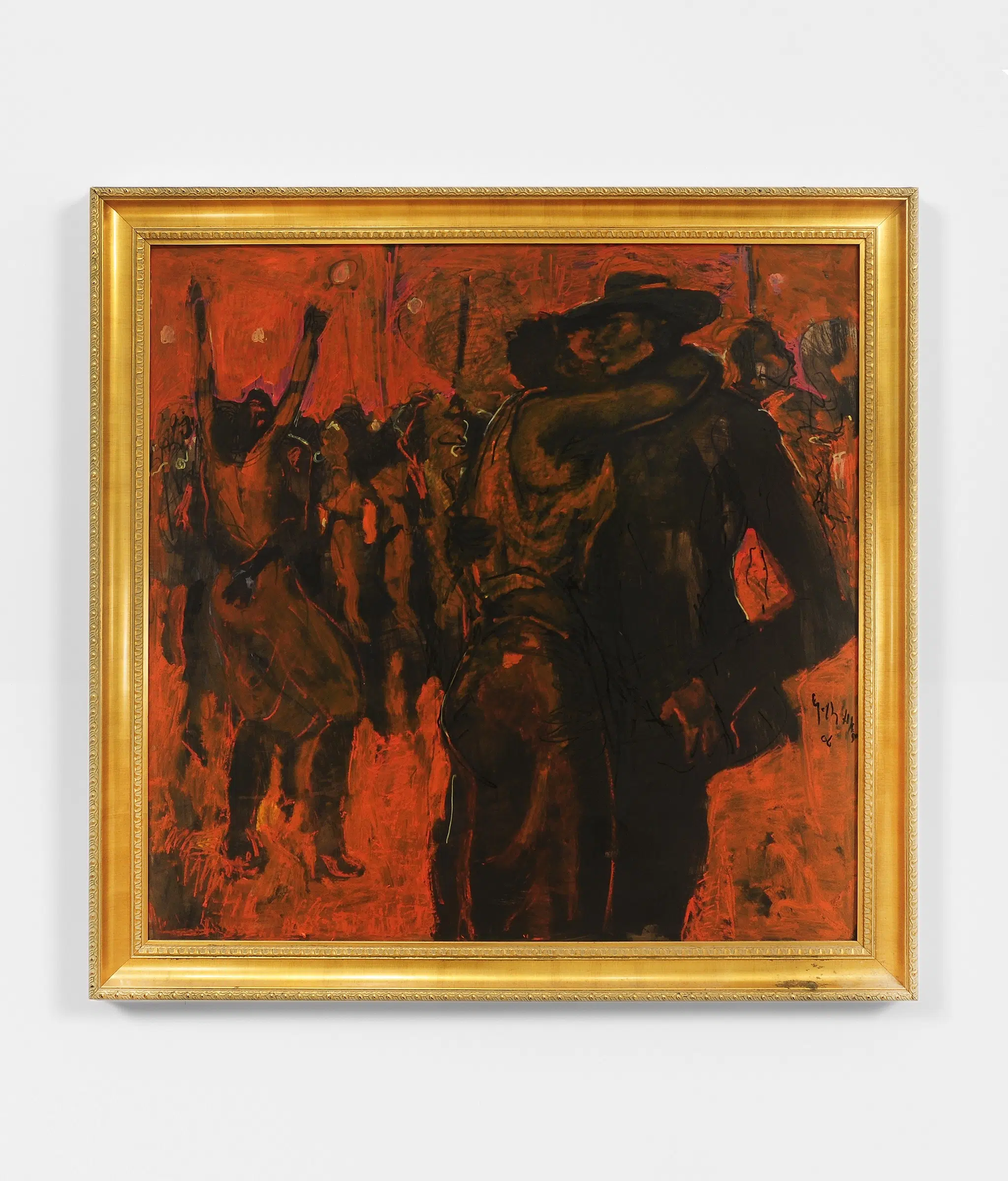 A Geoffrey Holder painting included in his exhibition “Saturday Night” at James Fuentes Gallery in New York, NY