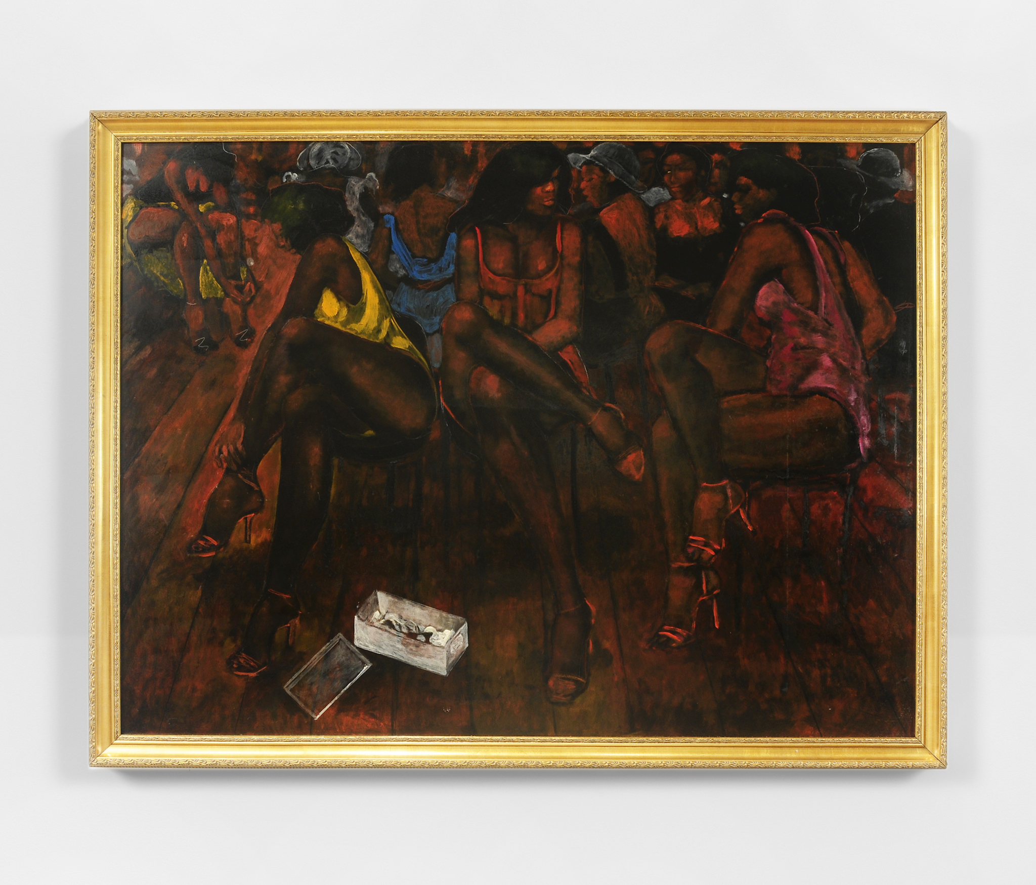 A Geoffrey Holder painting included in his exhibition “Saturday Night” at James Fuentes Gallery in New York, NY