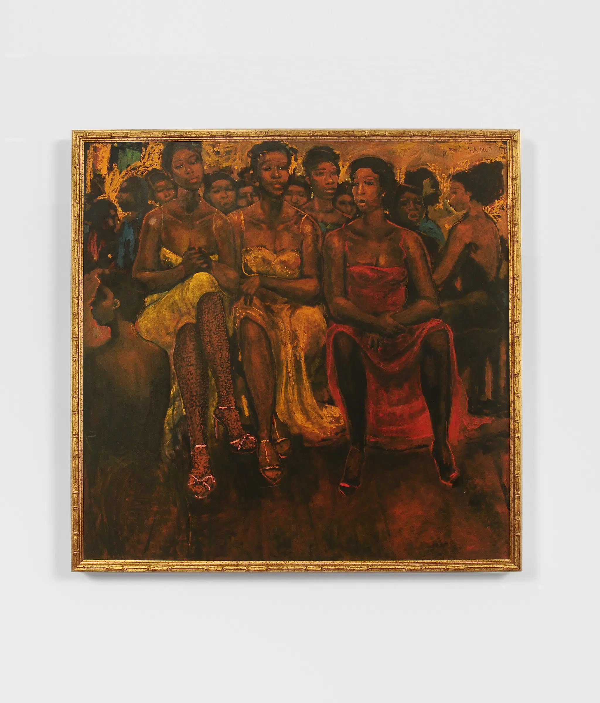 A Geoffrey Holder painting included in his exhibition “Saturday Night” at James Fuentes Gallery in New York, NY