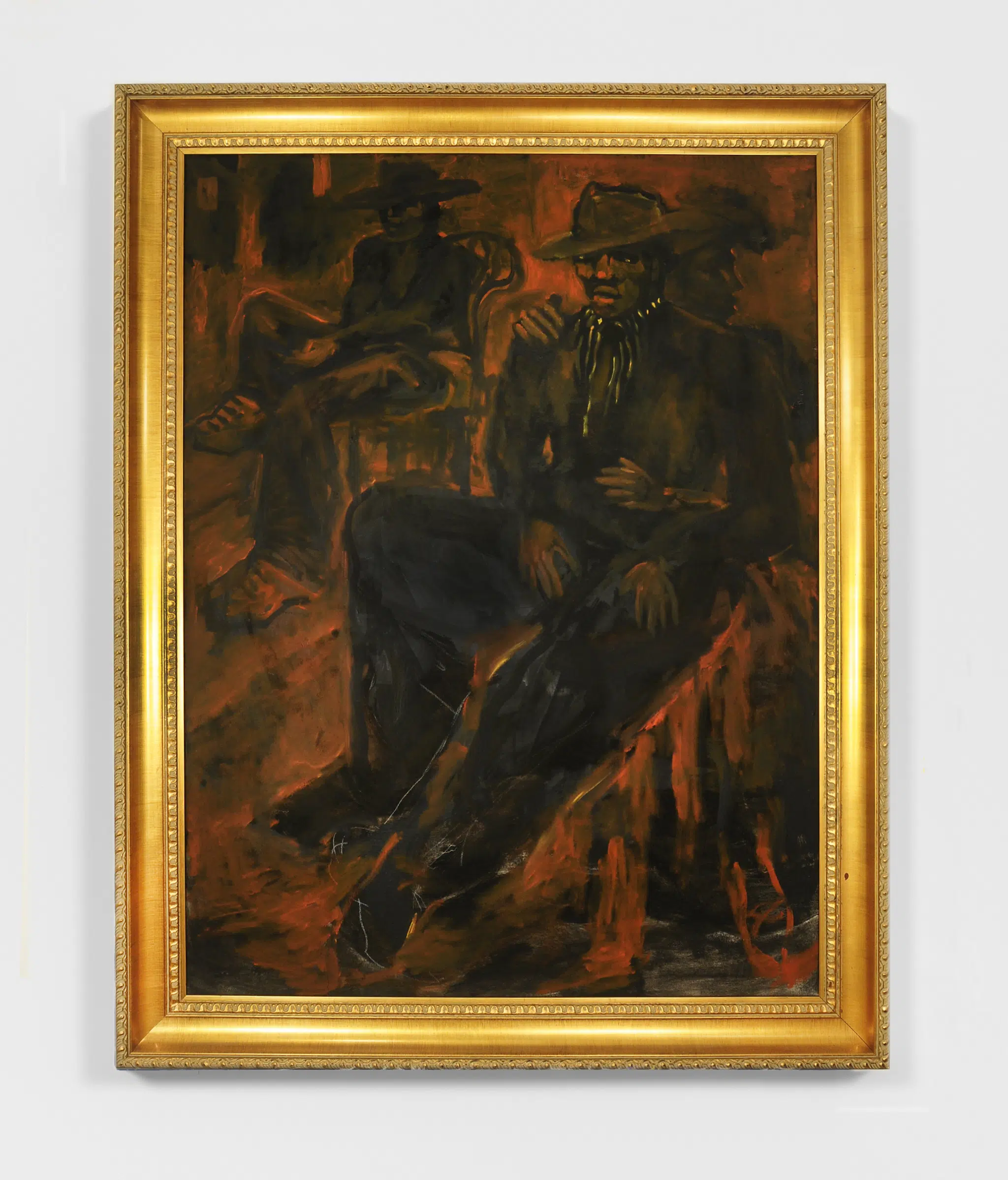 A Geoffrey Holder painting included in his exhibition “Saturday Night” at James Fuentes Gallery in New York, NY