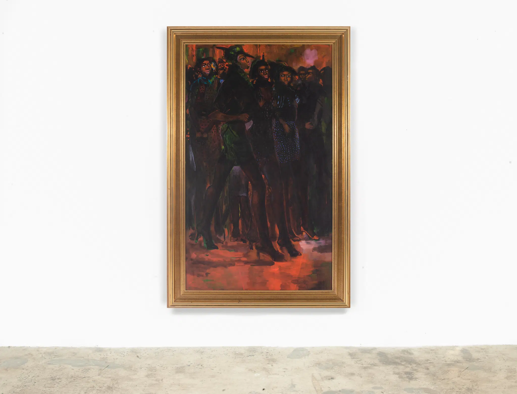 A Geoffrey Holder painting included in his exhibition “Saturday Night” at James Fuentes Gallery in New York, NY