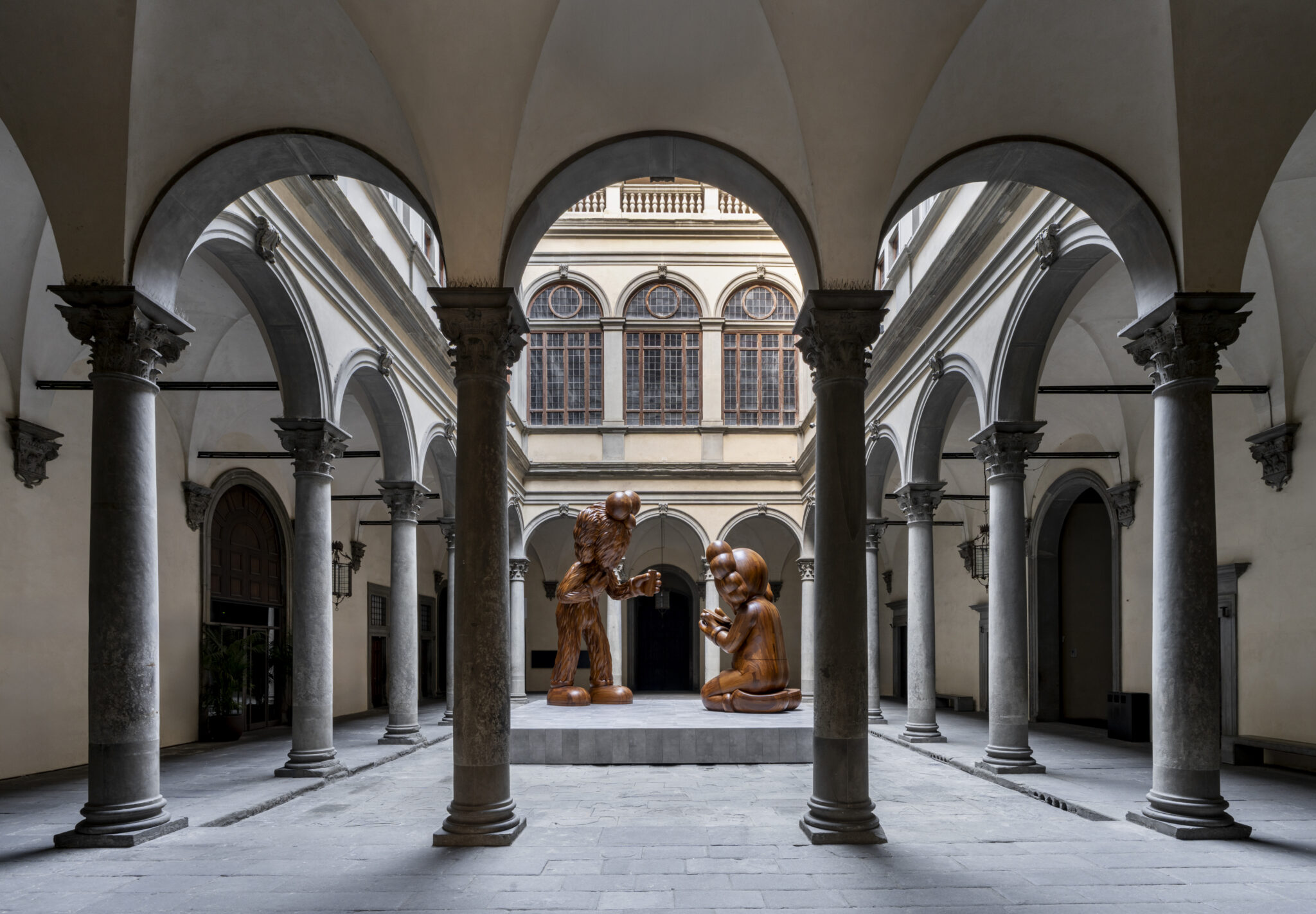 “The Message,” 2025, on view at the Palazzo Strozzi in Florence. (Photo: Ela Bialkowska / OKNO Studio)