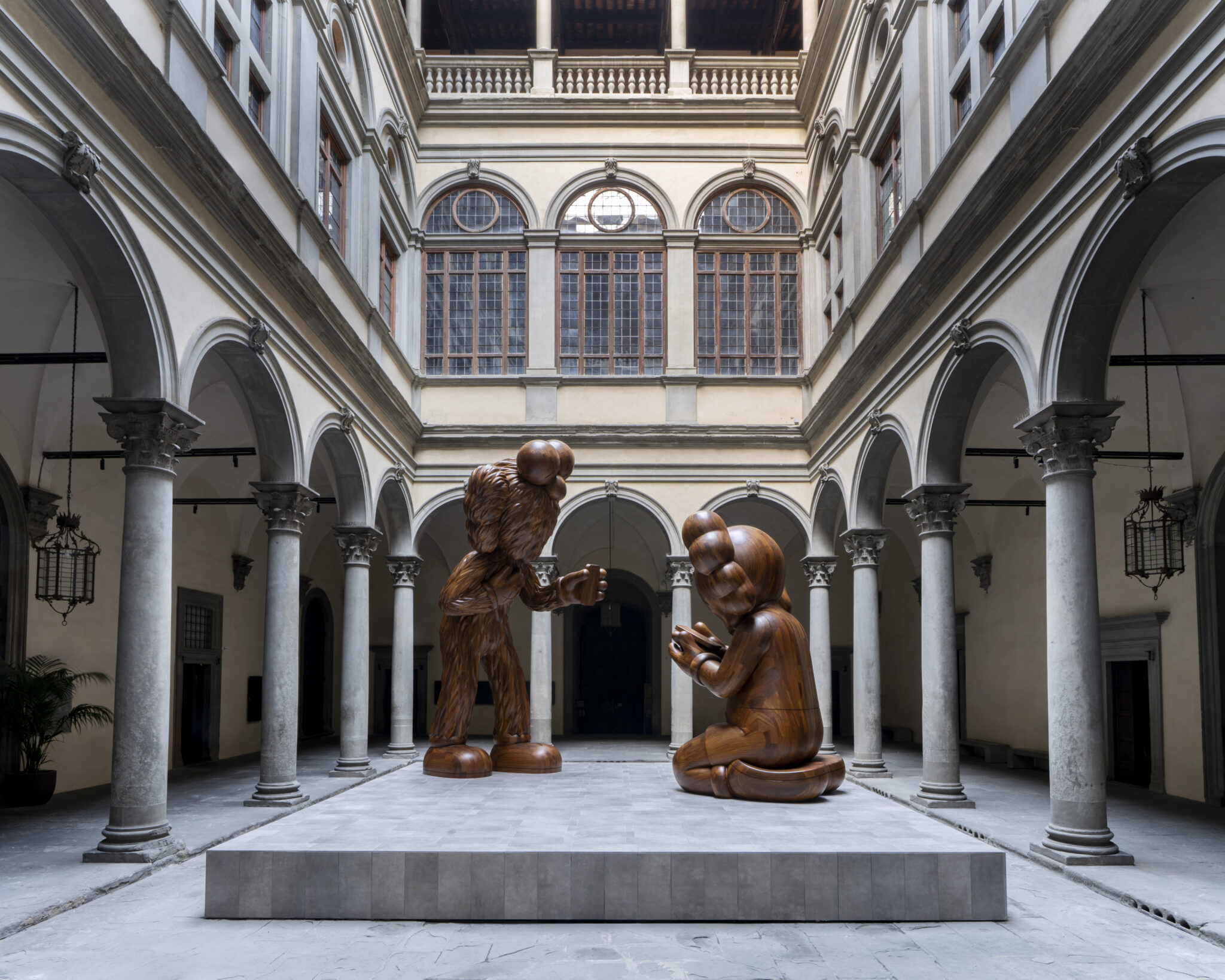“The Message,” 2025, on view at the Palazzo Strozzi in Florence. (Photo: Ela Bialkowska / OKNO Studio)