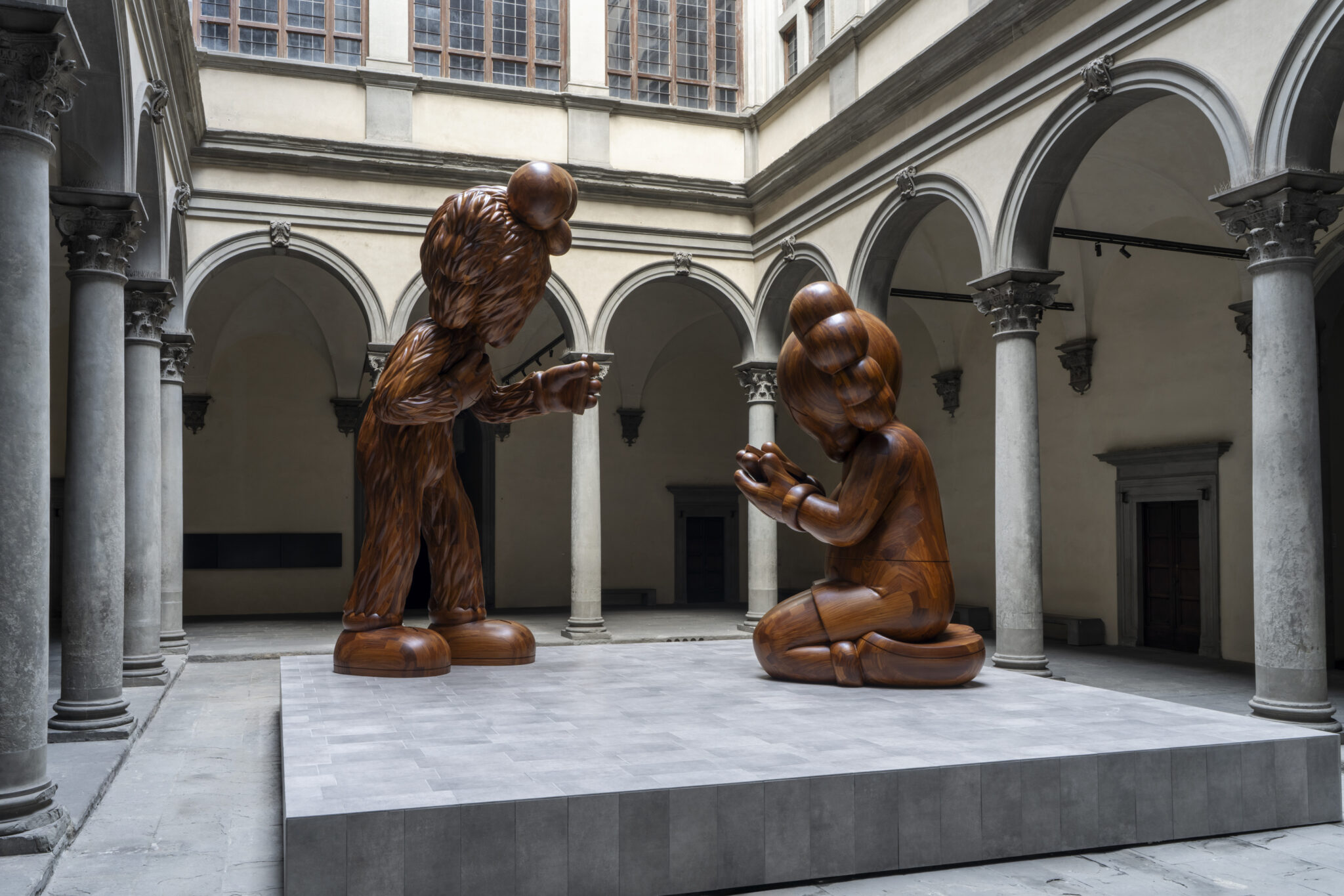 “The Message,” 2025, on view at the Palazzo Strozzi in Florence. (Photo: Ela Bialkowska / OKNO Studio)