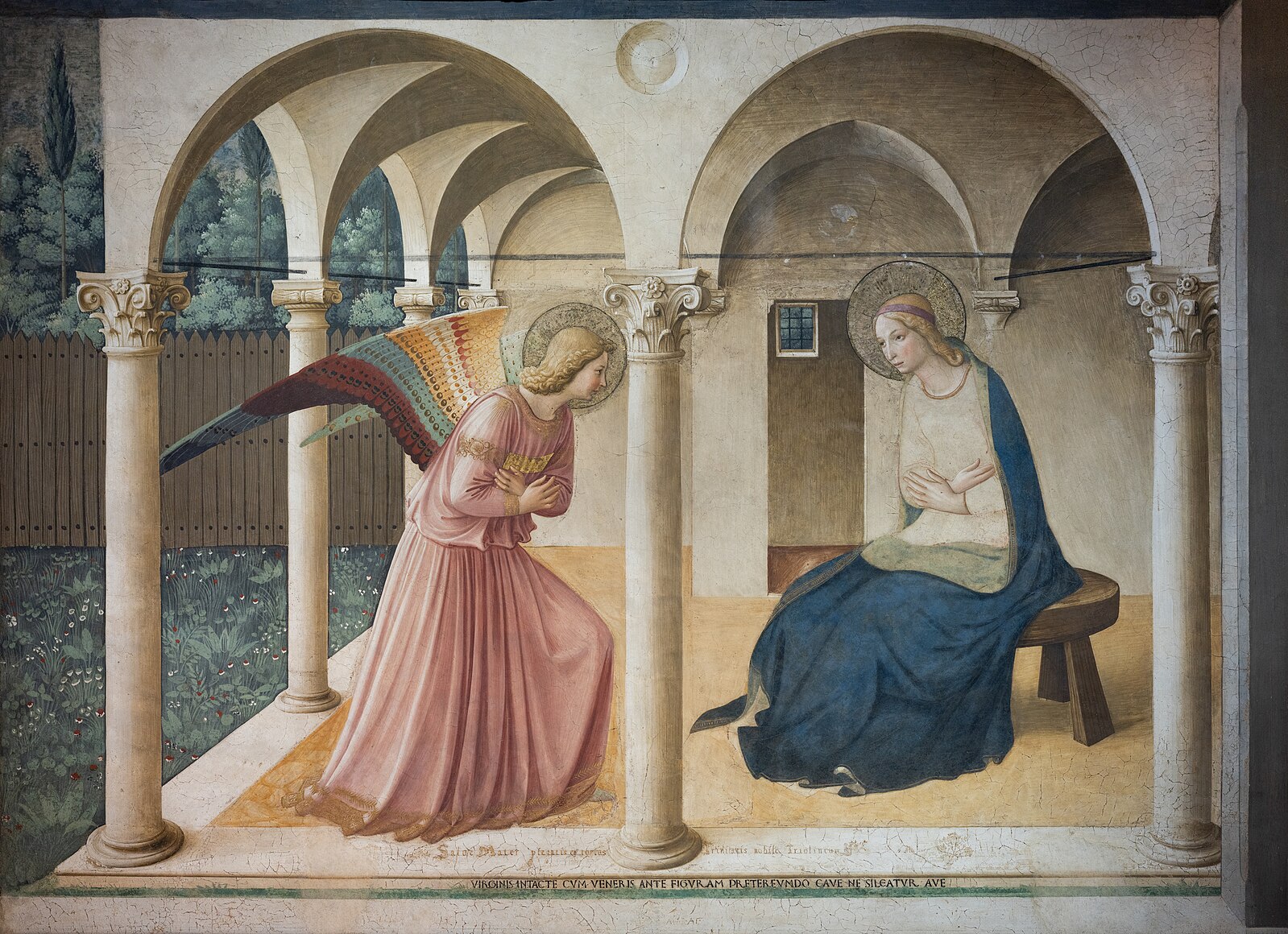 Fra Angelico, “The Annunciation,” ca. 1440–1445, fresco.