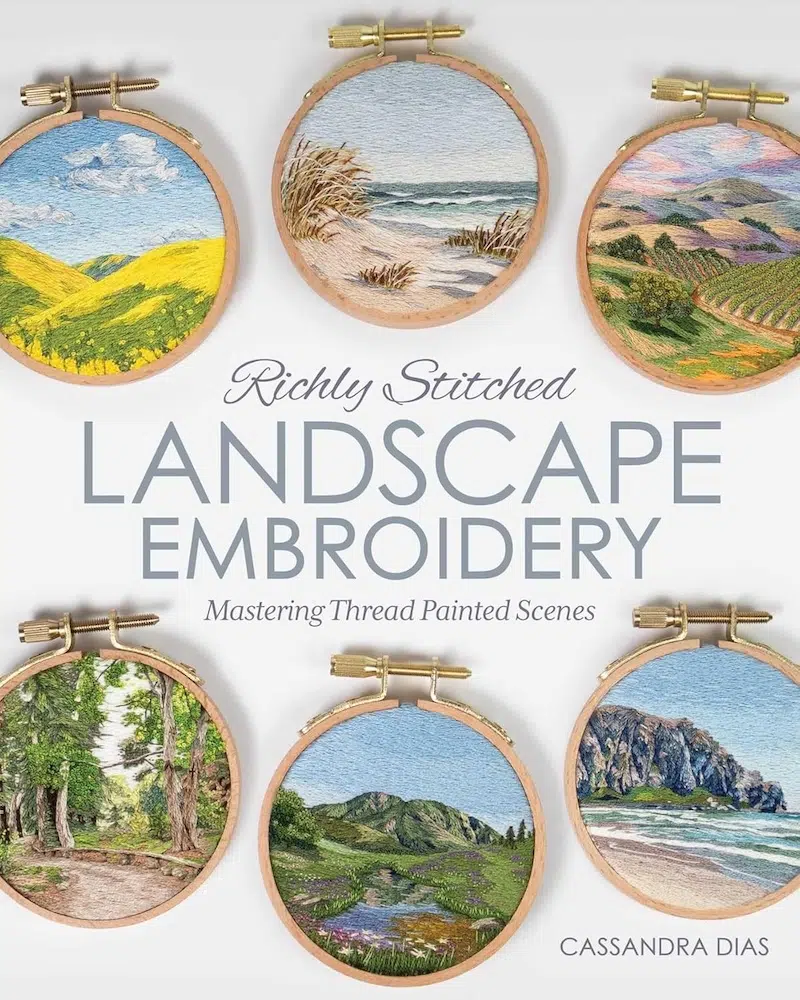 Cover of Richly Stitched Landscape Embroidery: Mastering Thread Painted Scenes