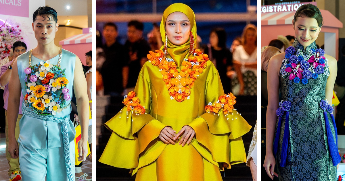Malaysian Fashion Designers Turn LEGO’s Botanical Collection Into Wearable Art