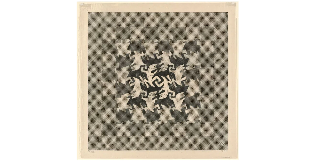 “Development I,” 1937. (Courtesy the M.C. Escher Company B.V.)
