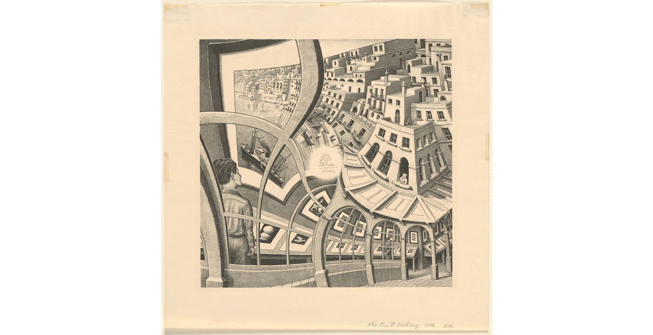 “Print Gallery,” 1956. (Courtesy the M.C. Escher Company B.V.)