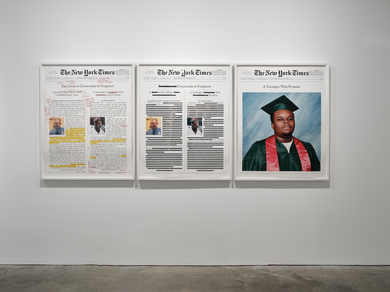 Installation view of “Whose America?,” at the National Academy of Design in New York, NY.