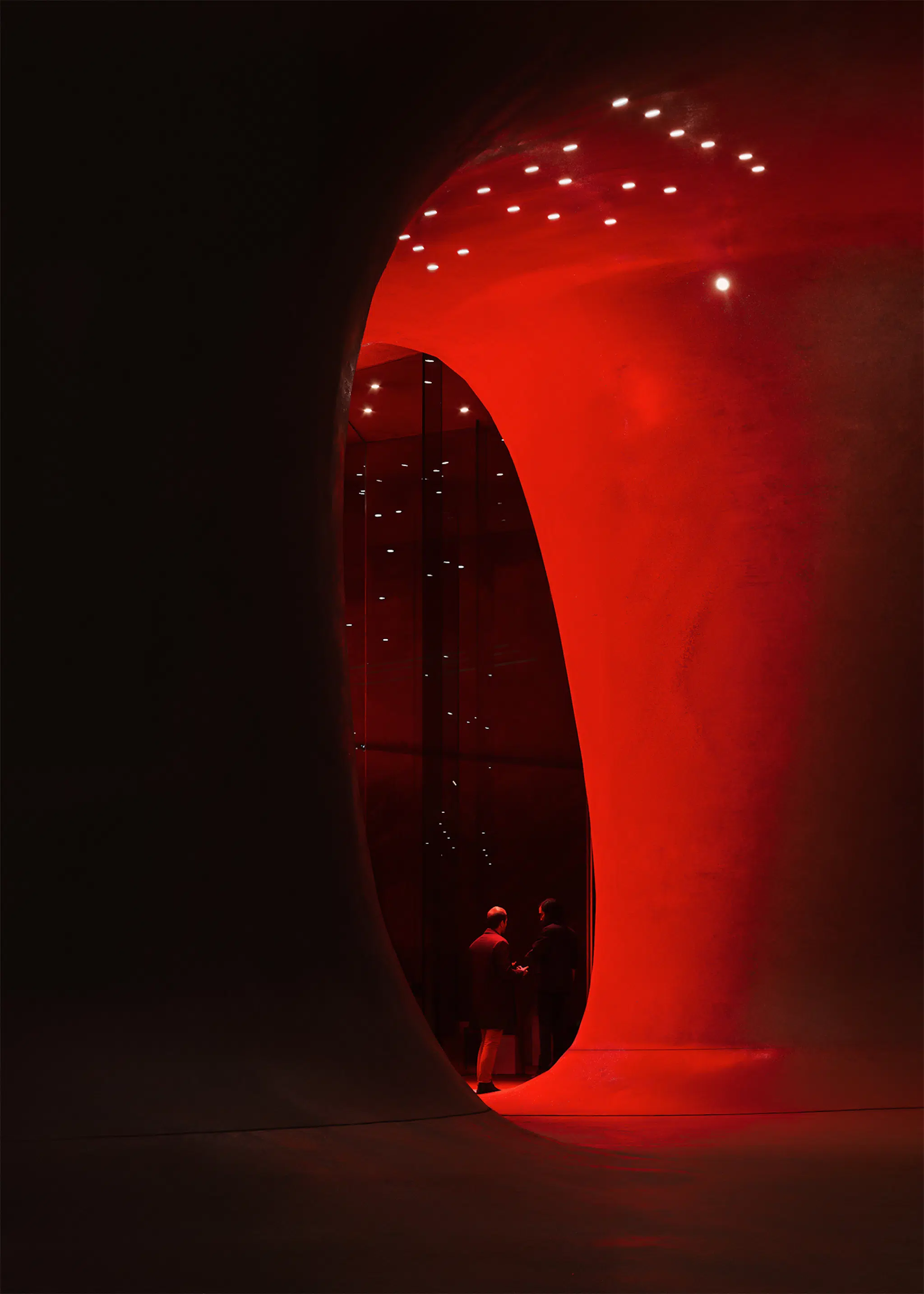 Interior shot of the Düsseldorf Opera House, designed by Snøhetta