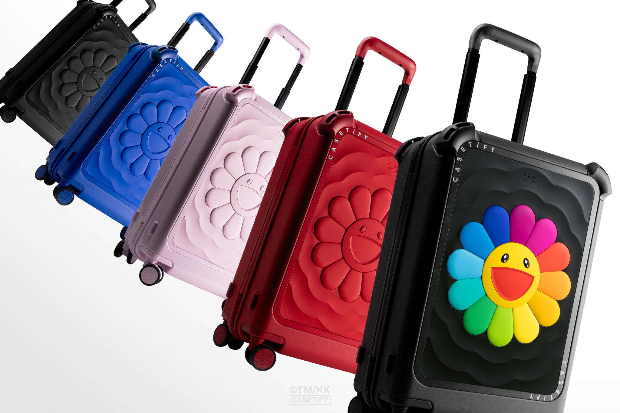 Products featured in Takashi Murakami’s “Flowers Bloom” limited-edition collaboration with CASETiFY