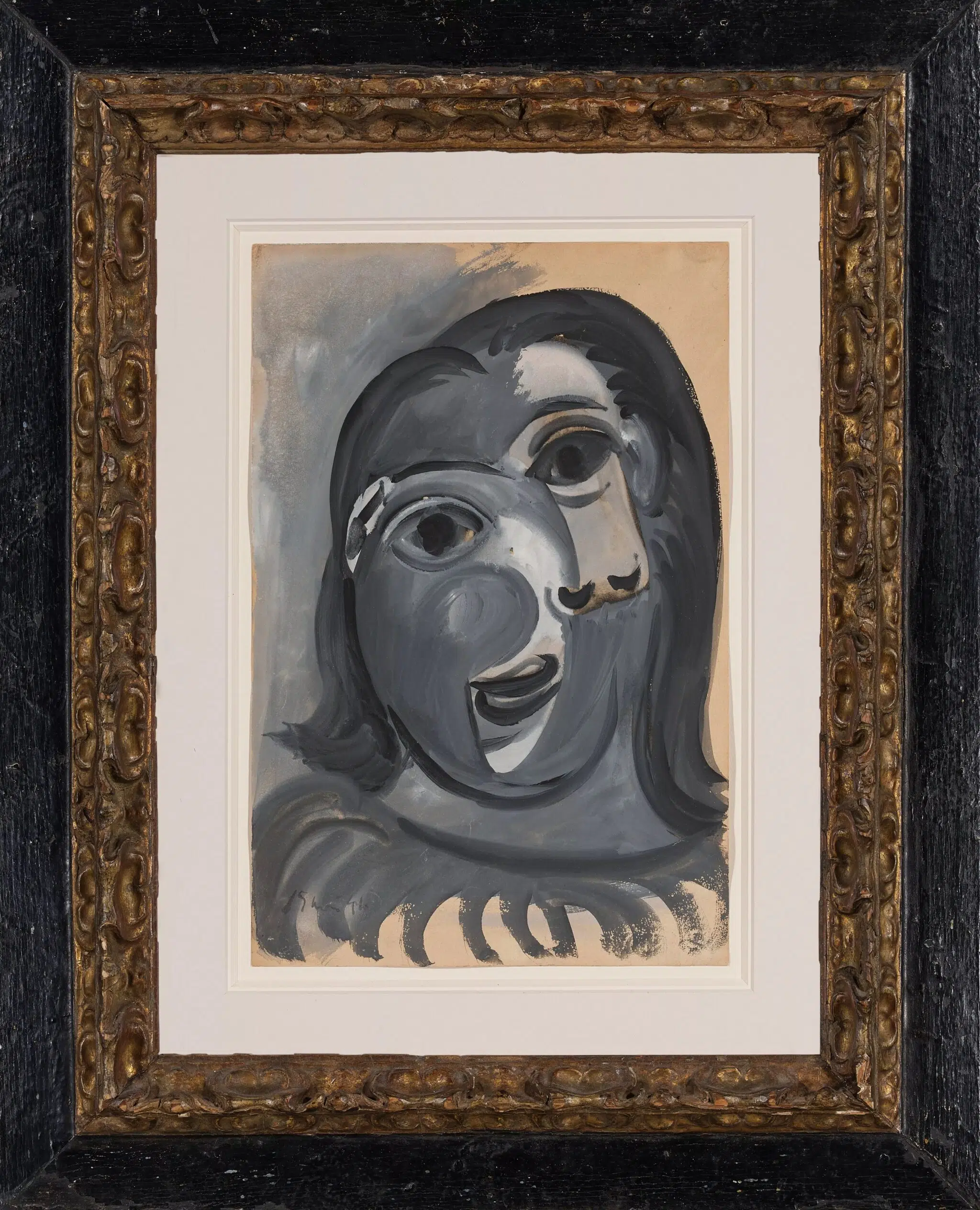 Pablo Picasso, “Tête de femme,” 1941. Gouache on paper, 15.3 x 10