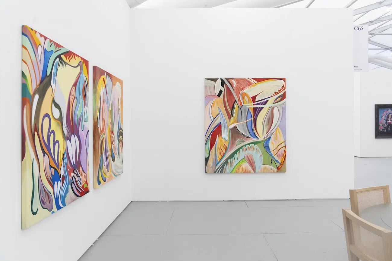 Abstract Painting by Diana Motta at the Ora Booth at Untitled Art Fair Miami Beach