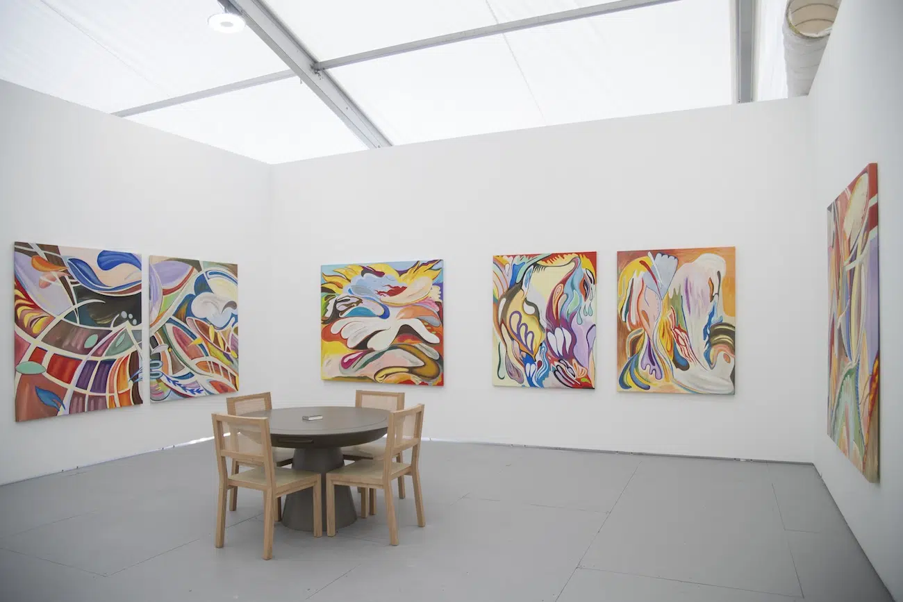 Abstract Painting by Diana Motta at the Ora Booth at Untitled Art Fair Miami Beach