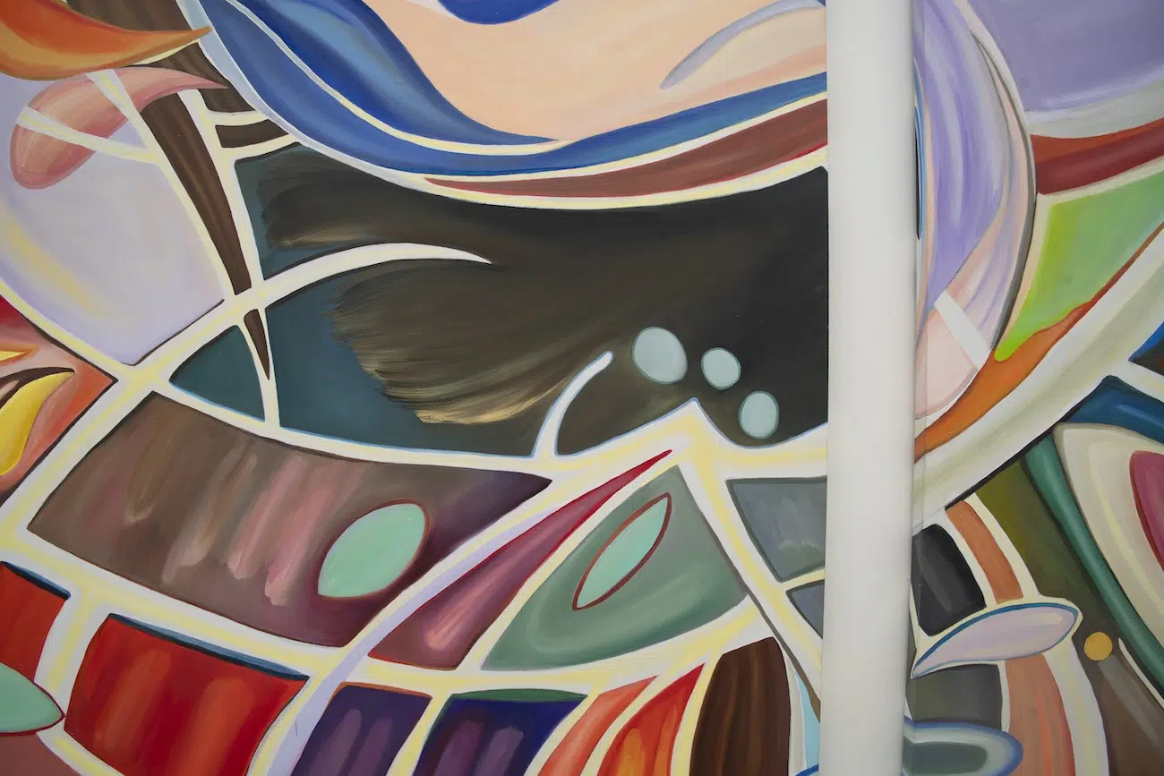 Abstract Painting by Diana Motta at the Ora Booth at Untitled Art Fair Miami Beach