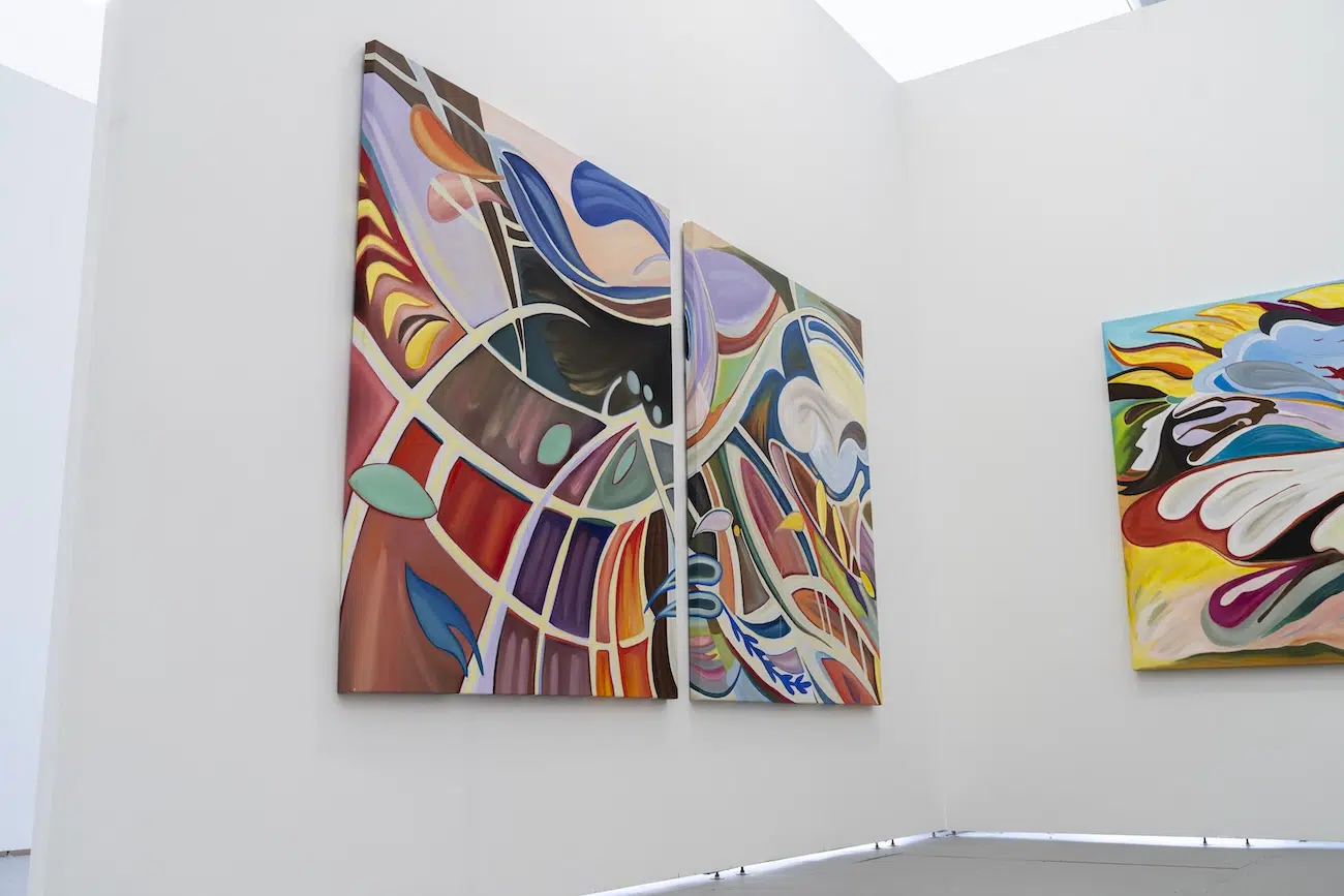 Abstract Painting by Diana Motta at the Ora Booth at Untitled Art Fair Miami Beach