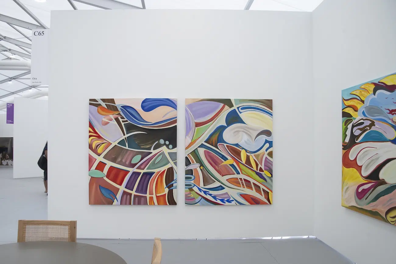 Intuitive Painting by Diana Motta at the Ora Booth at Untitled Art Fair Miami Beach