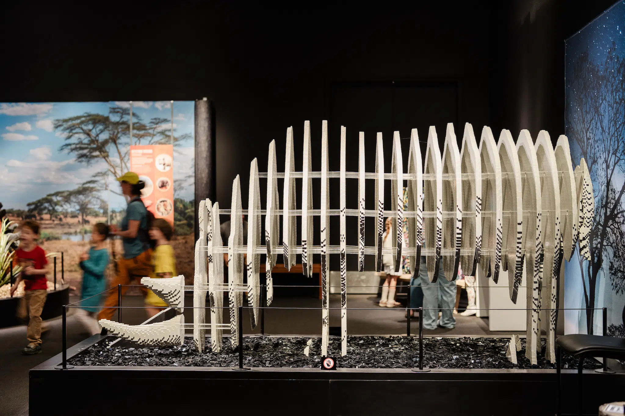 Installation view of “Brick Planet” at the Denver Museum of Nature and Science