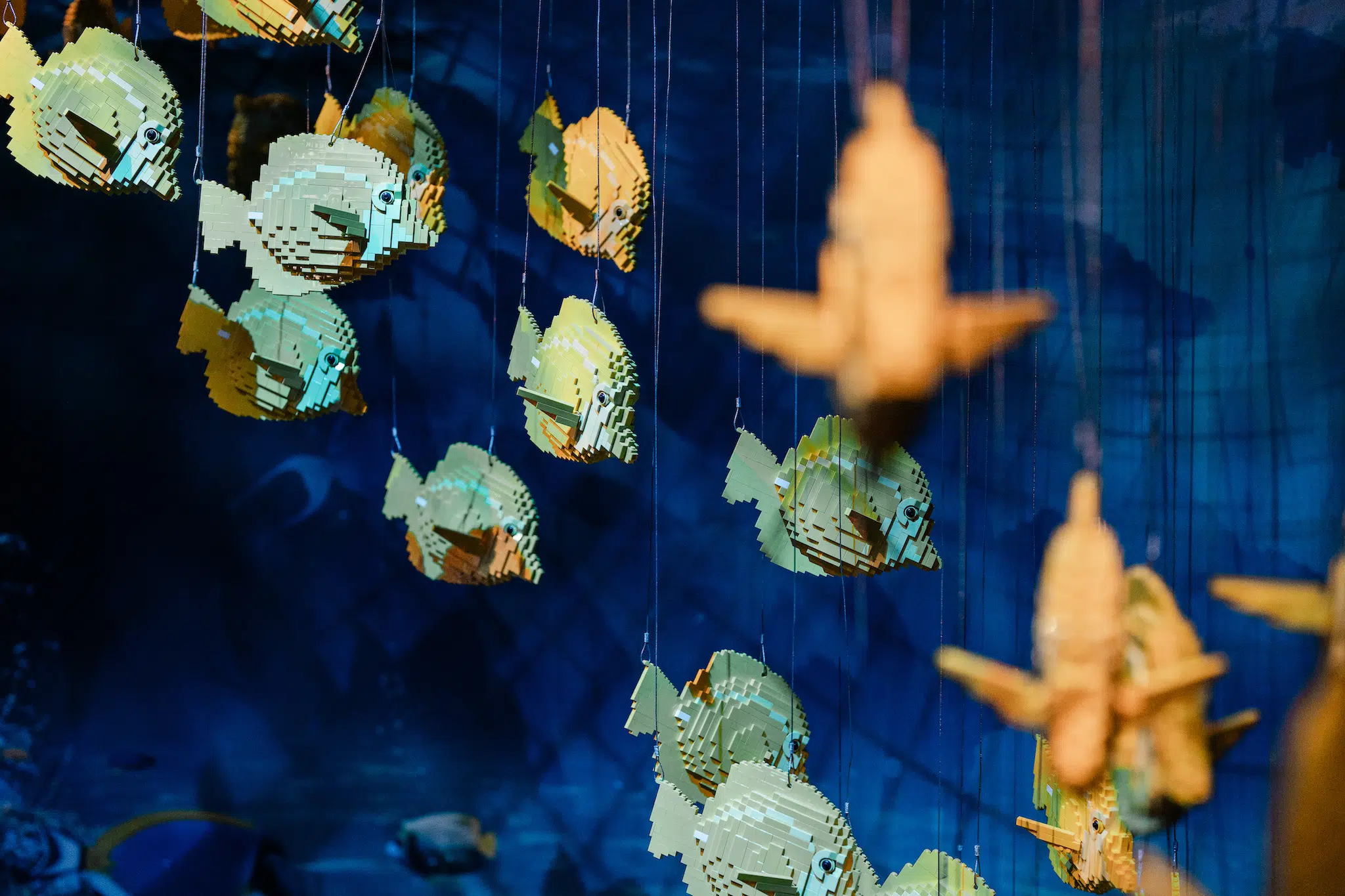 Installation view of “Brick Planet” at the Denver Museum of Nature and Science