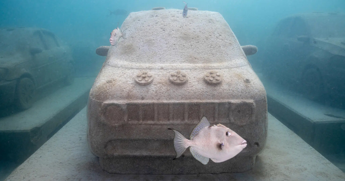 Concrete Cars Submerged in the Ocean Aim To Revitalize Florida’s Coral Population
