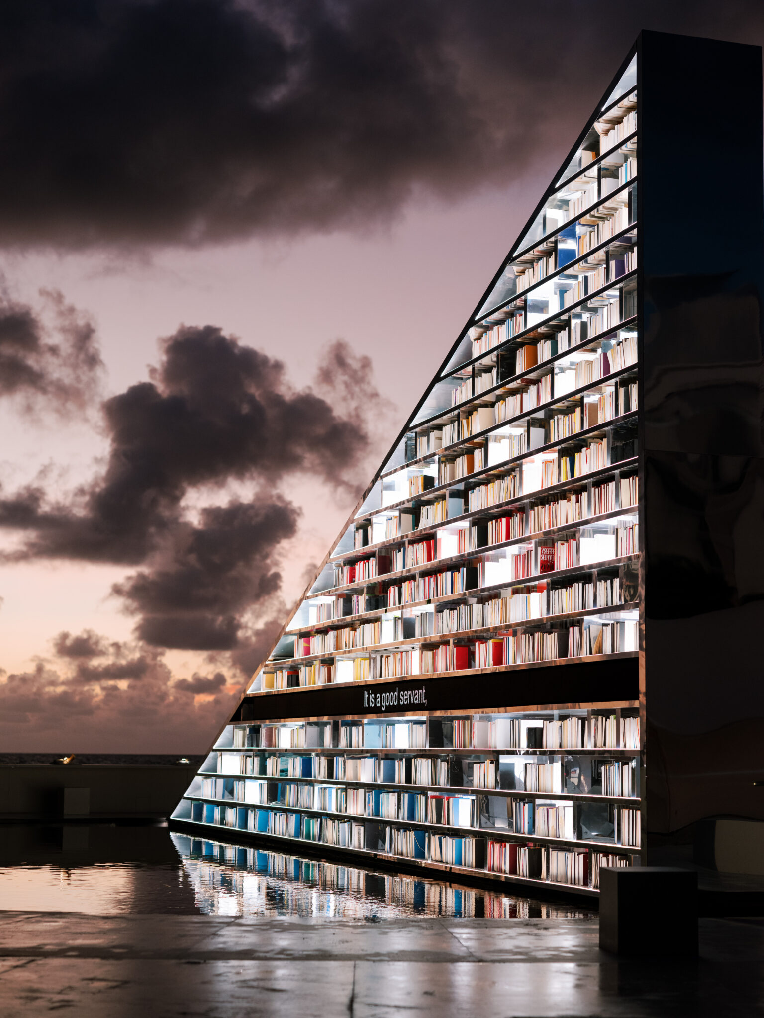 Installation view of Faena Art and Es Devlin’s collaborative installation, “Library of Us,” in Miami