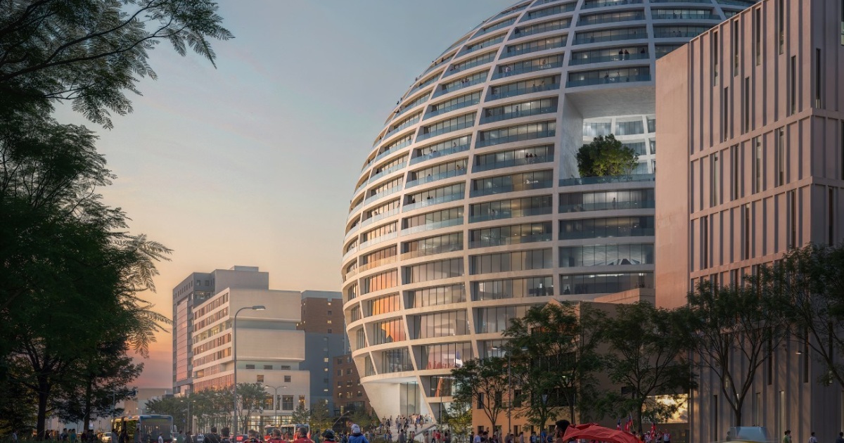 Stunning Mixed-Use Sphere Will Have an Oculus To Watch Sporting Events From