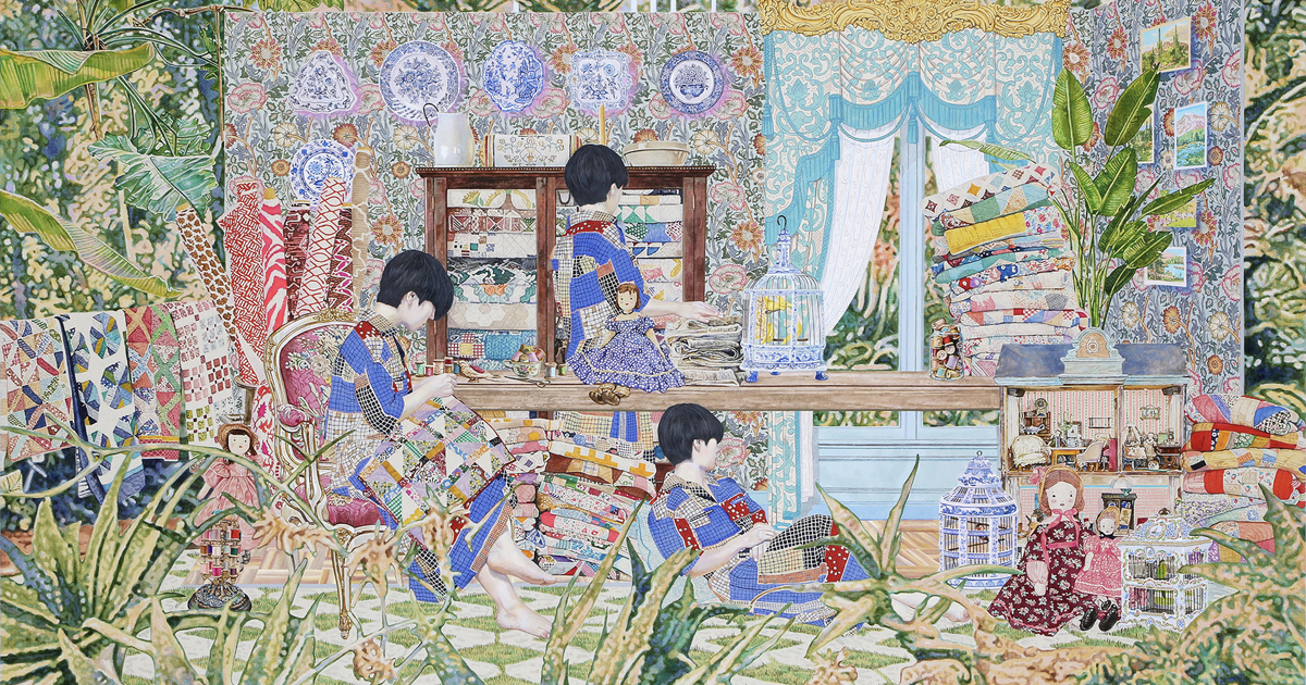 Lavishly Patterned Paintings Combine Western and Eastern Cultures [Interview]