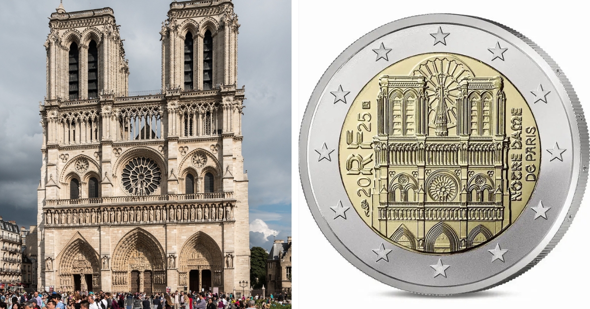 France Is Now Circulating €2 Coins Celebrating the Restored Notre-Dame