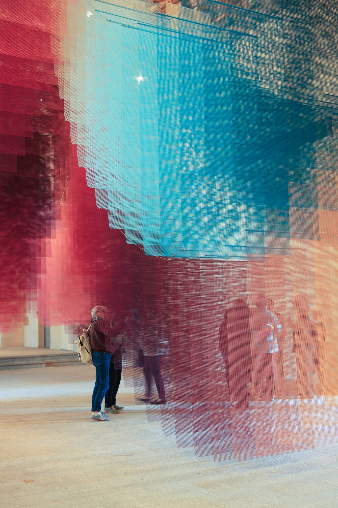 Installation view of “Echoverse,” at Les 3 CHA in Châteaugiron, France.