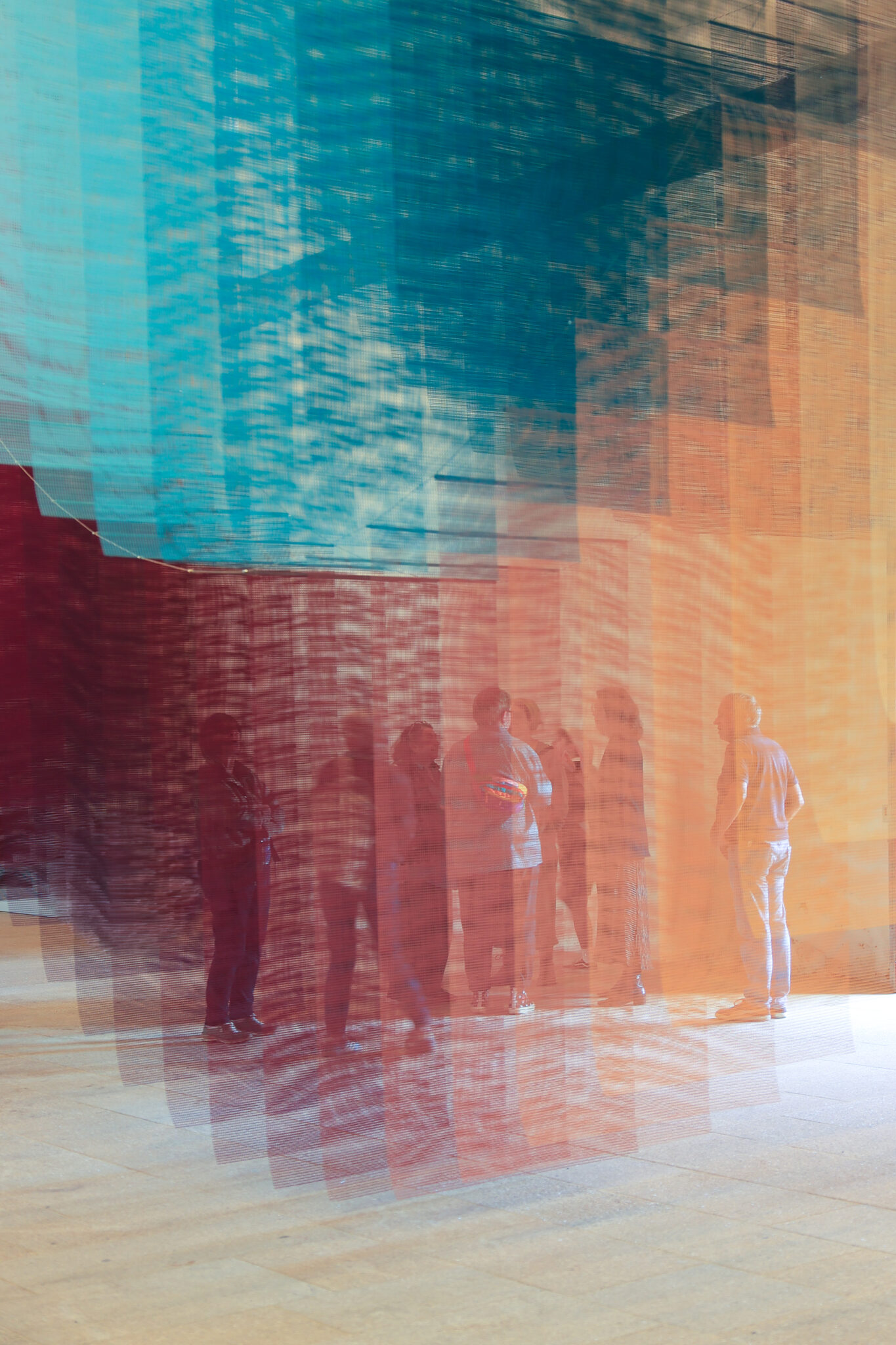 Installation view of “Echoverse,” at Les 3 CHA in Châteaugiron, France.