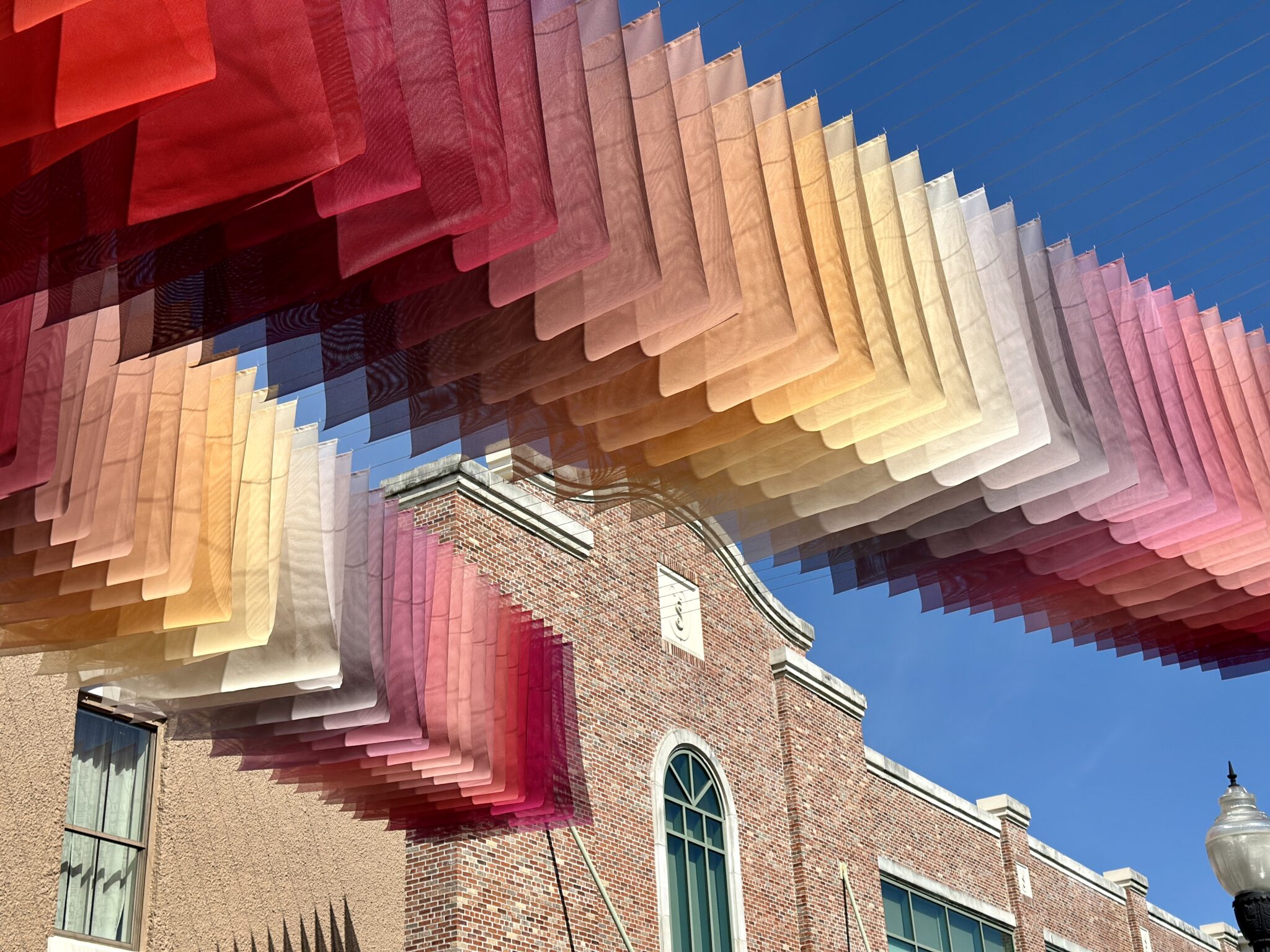 Installation view of “Afterburn,” hovering above Intendencia St. in Pensacola, FL.