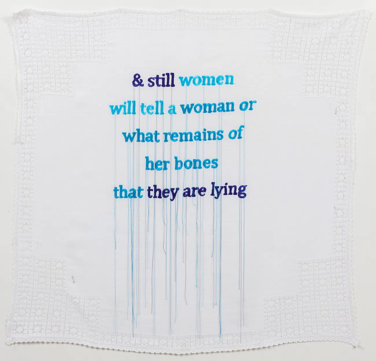 Threaded canvas by Zoe Buckman
