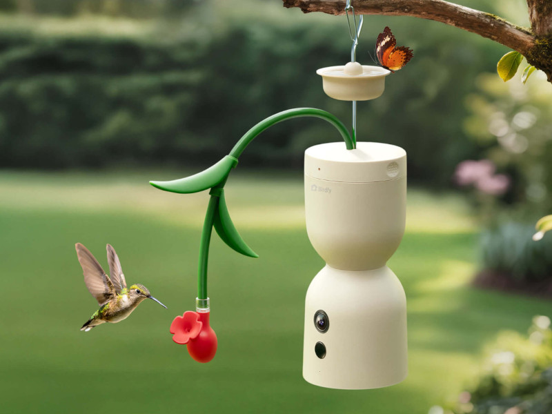 Birdfy Hum Bloom hummingbird feeder